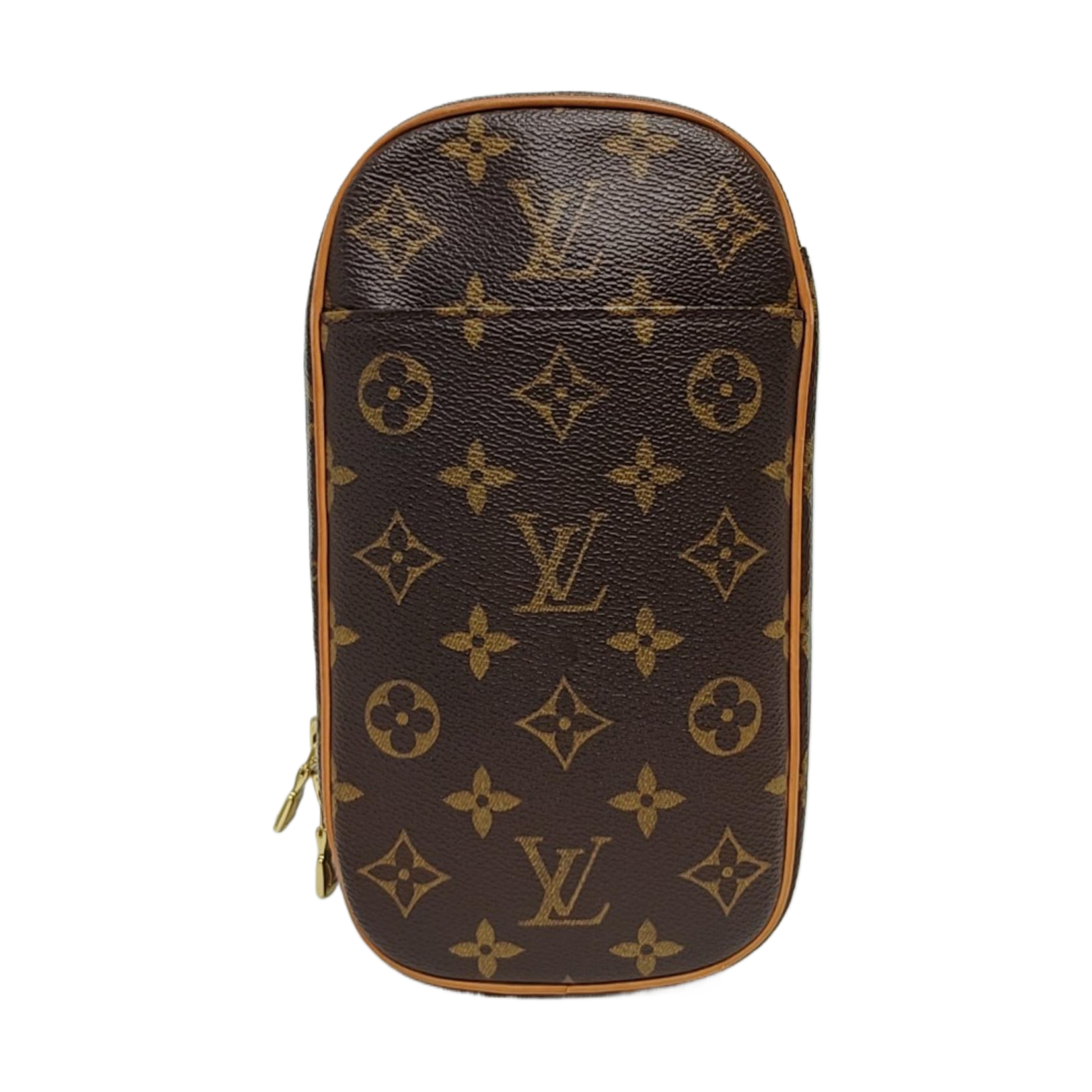 GANGE Monogram Coated Canvas Brown