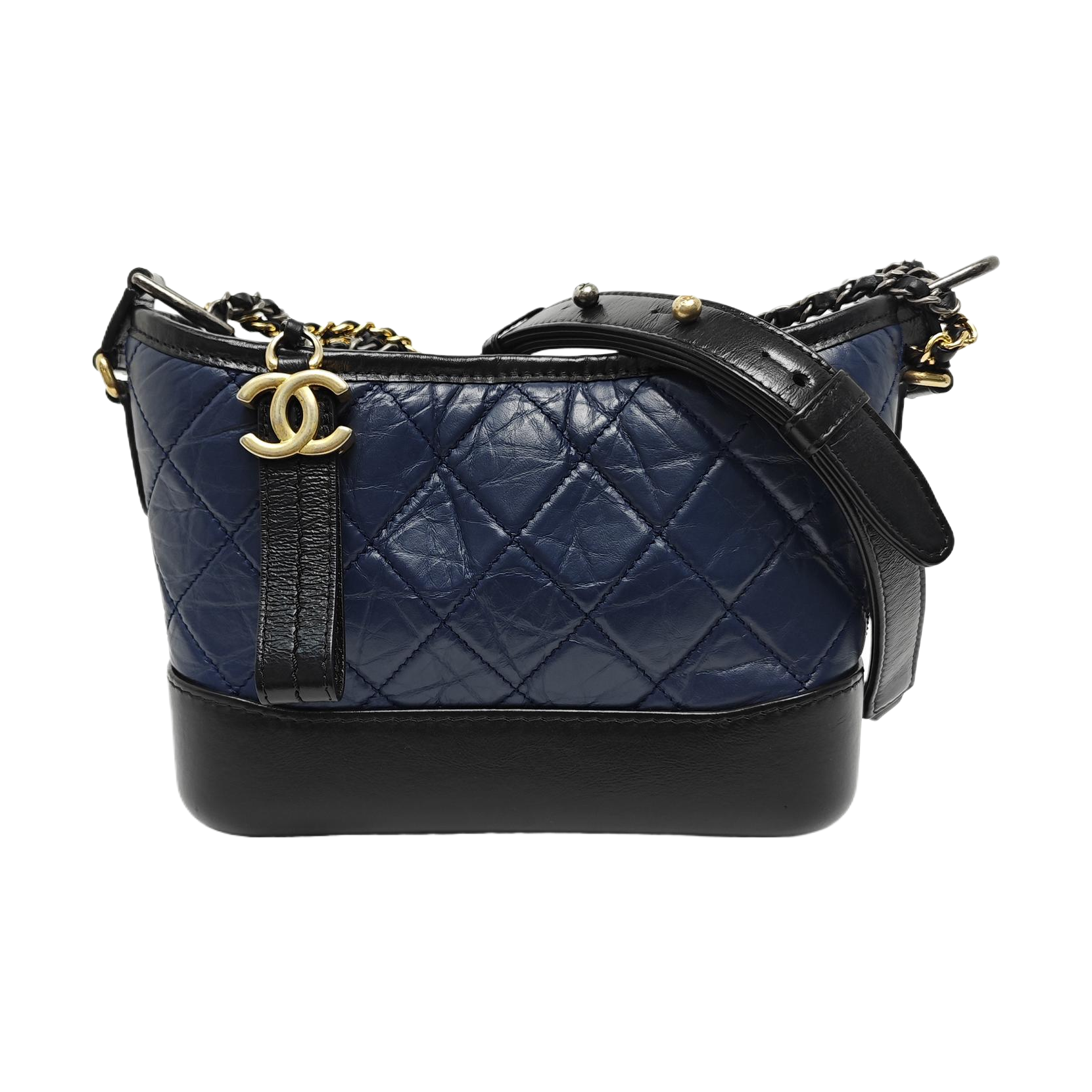 GABRIELLE Small Quilted Calfskin Blue