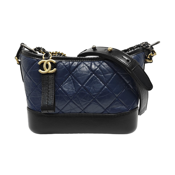 GABRIELLE Small Quilted Calfskin Blue