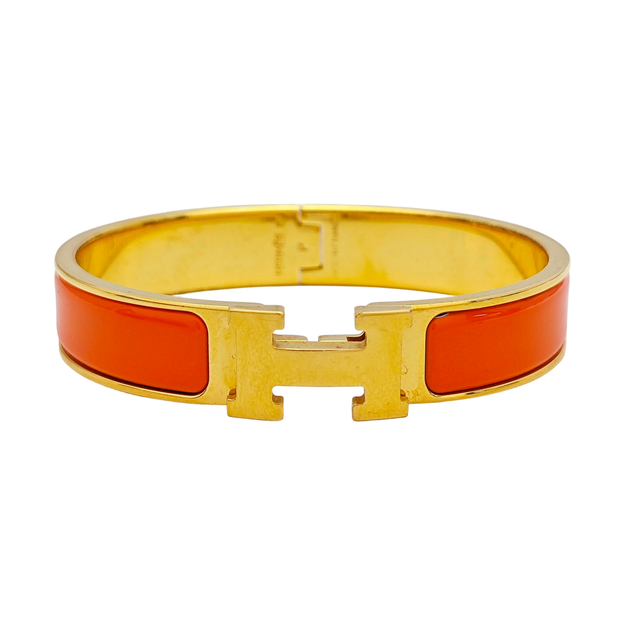 Clic H Metal Orange Bangle