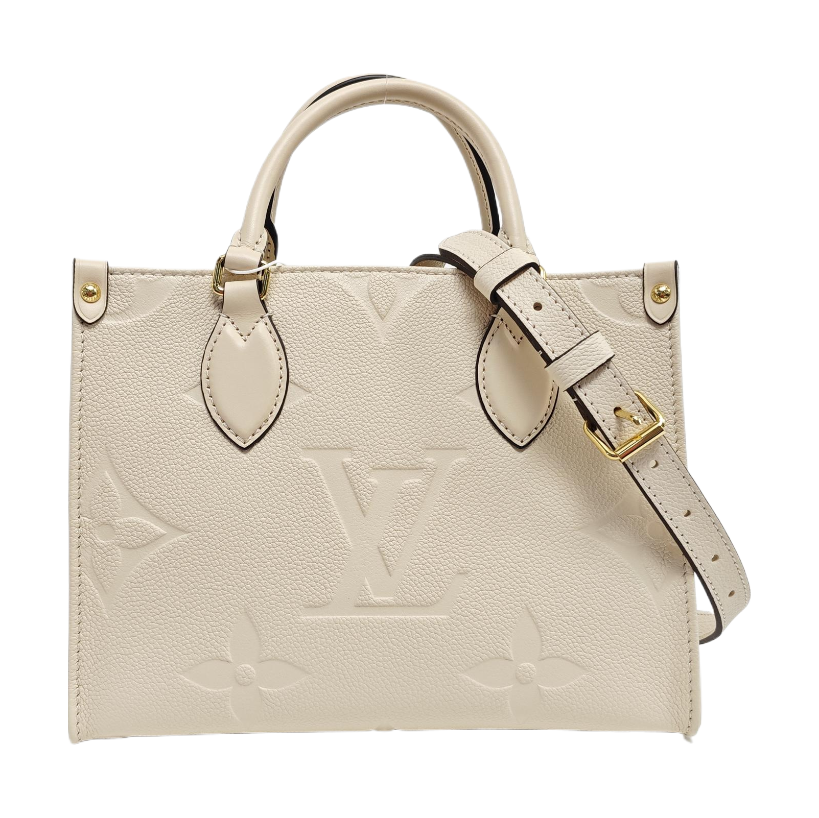 ONTHEGO PM Monogram Calfskin Beige