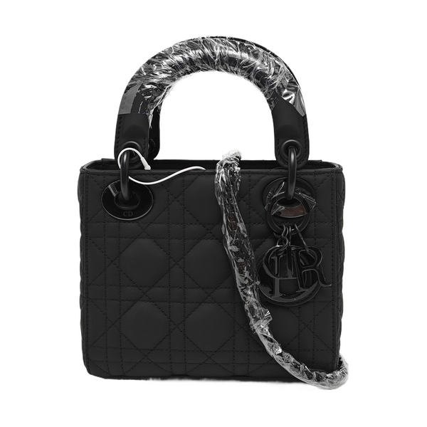 Lady Dior Mini Cannage Lambskin Black