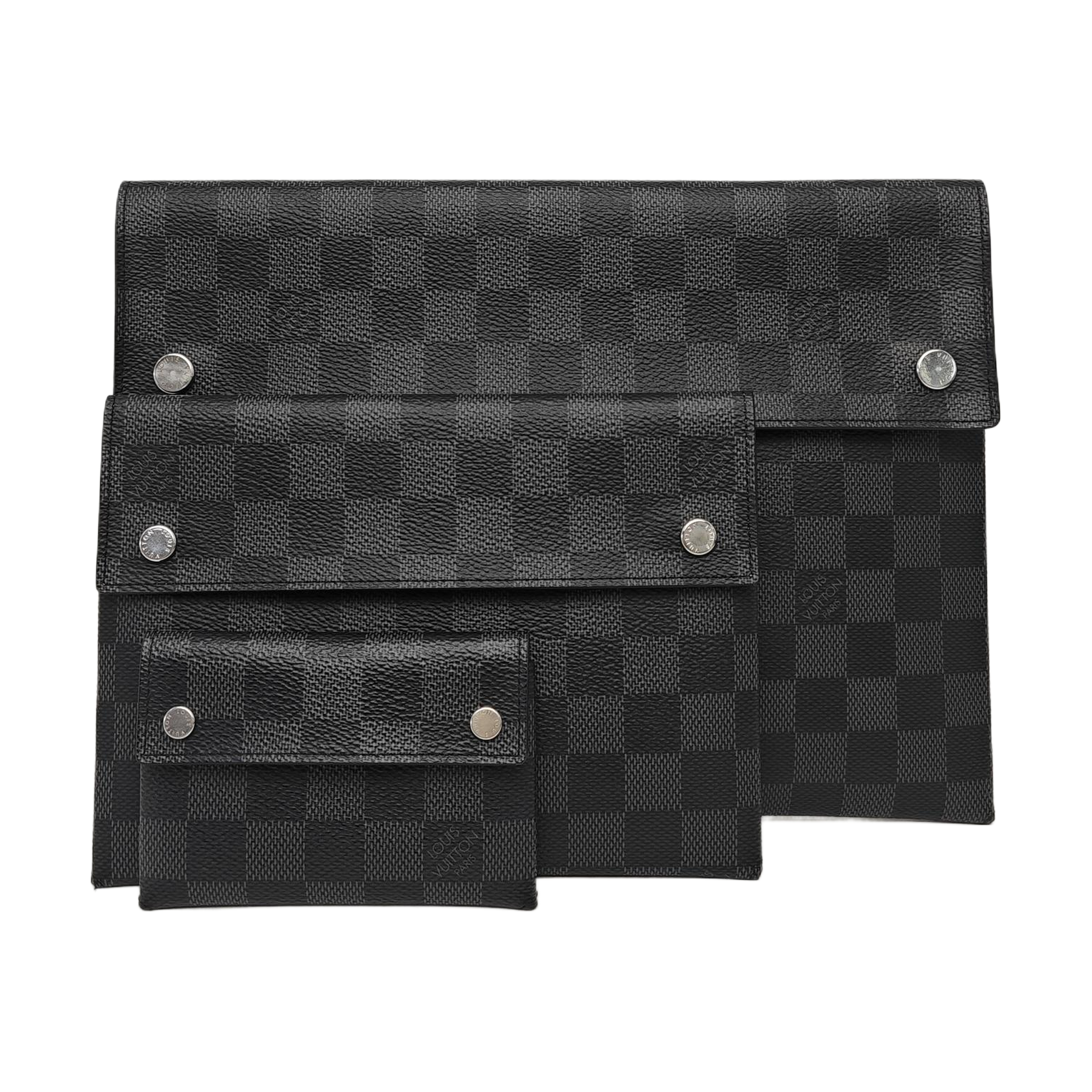 ALPHA Damier Graphite Coated Canvas Gray