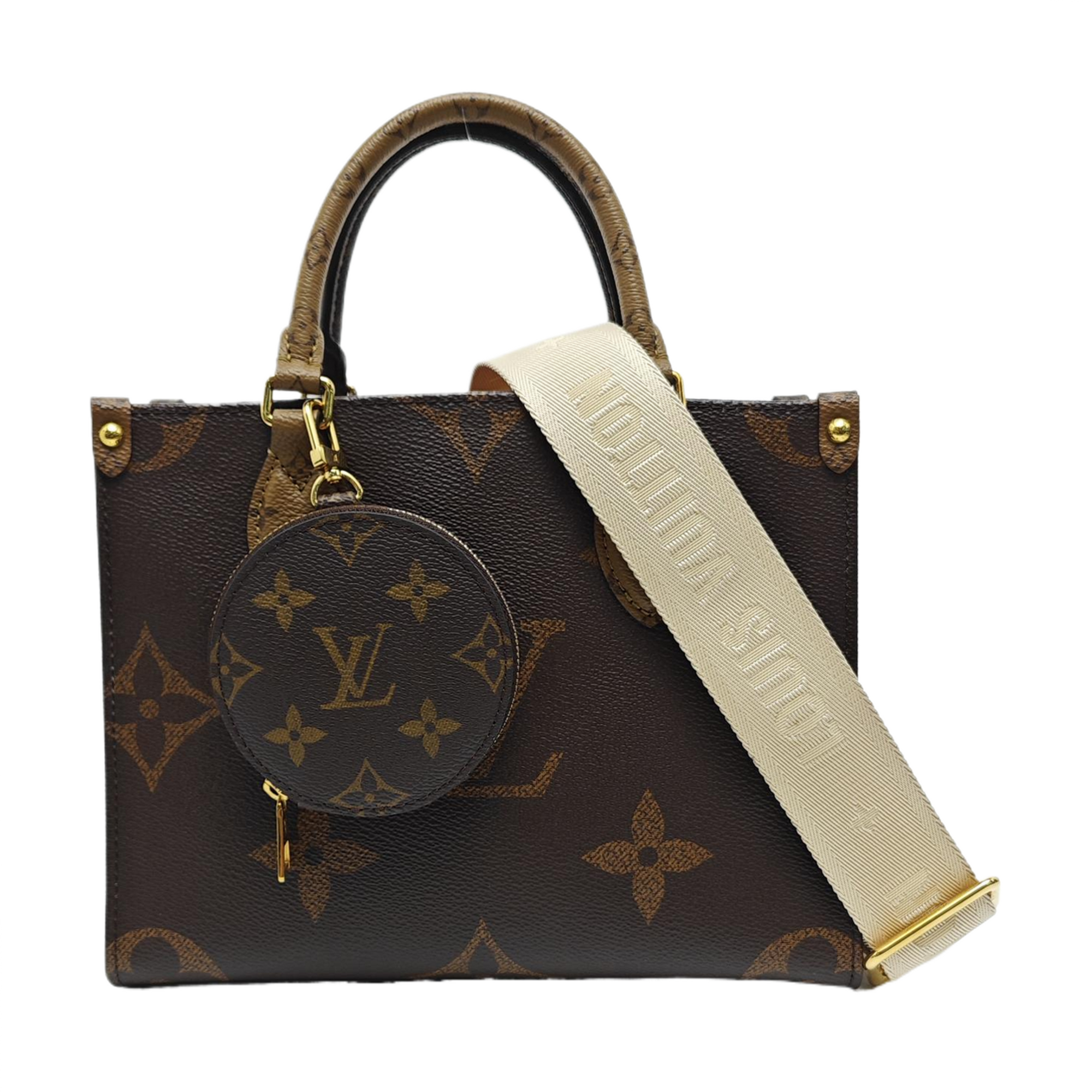 ONTHEGO PM Monogram Coated Canvas Brown