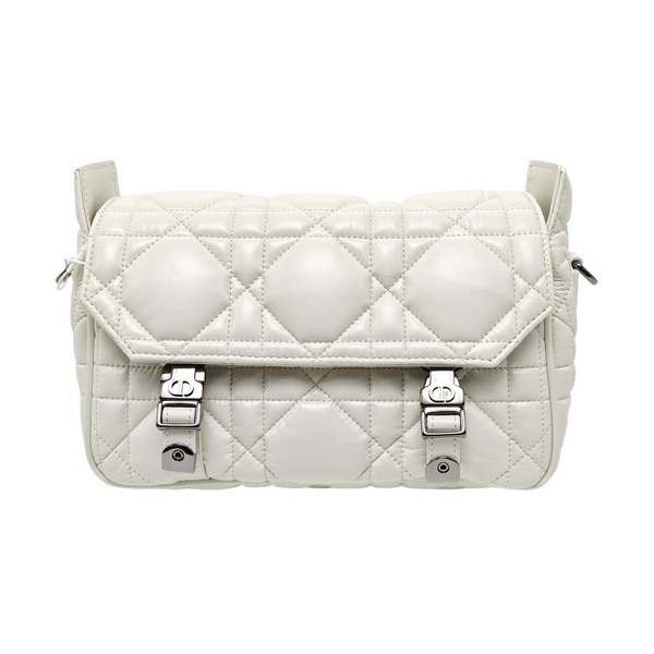 Diorcamp Small Cannage Calfskin White