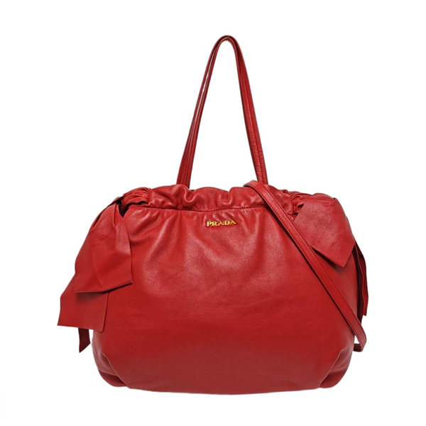 Calfskin Tote Bag Red