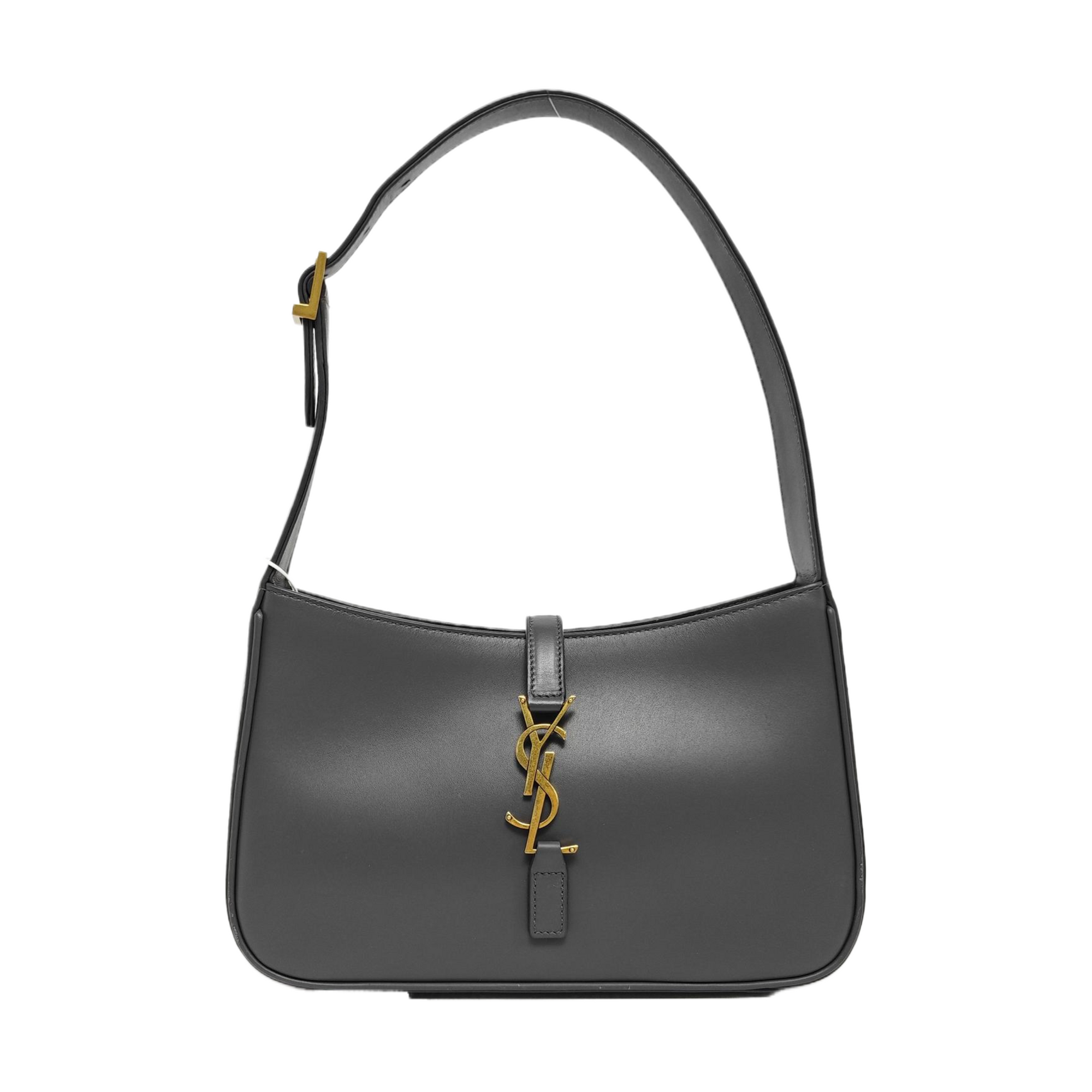 Authenticated pre-owned  LE 5 À 7 Calfskin Grey - Top Handle Bag at Looply