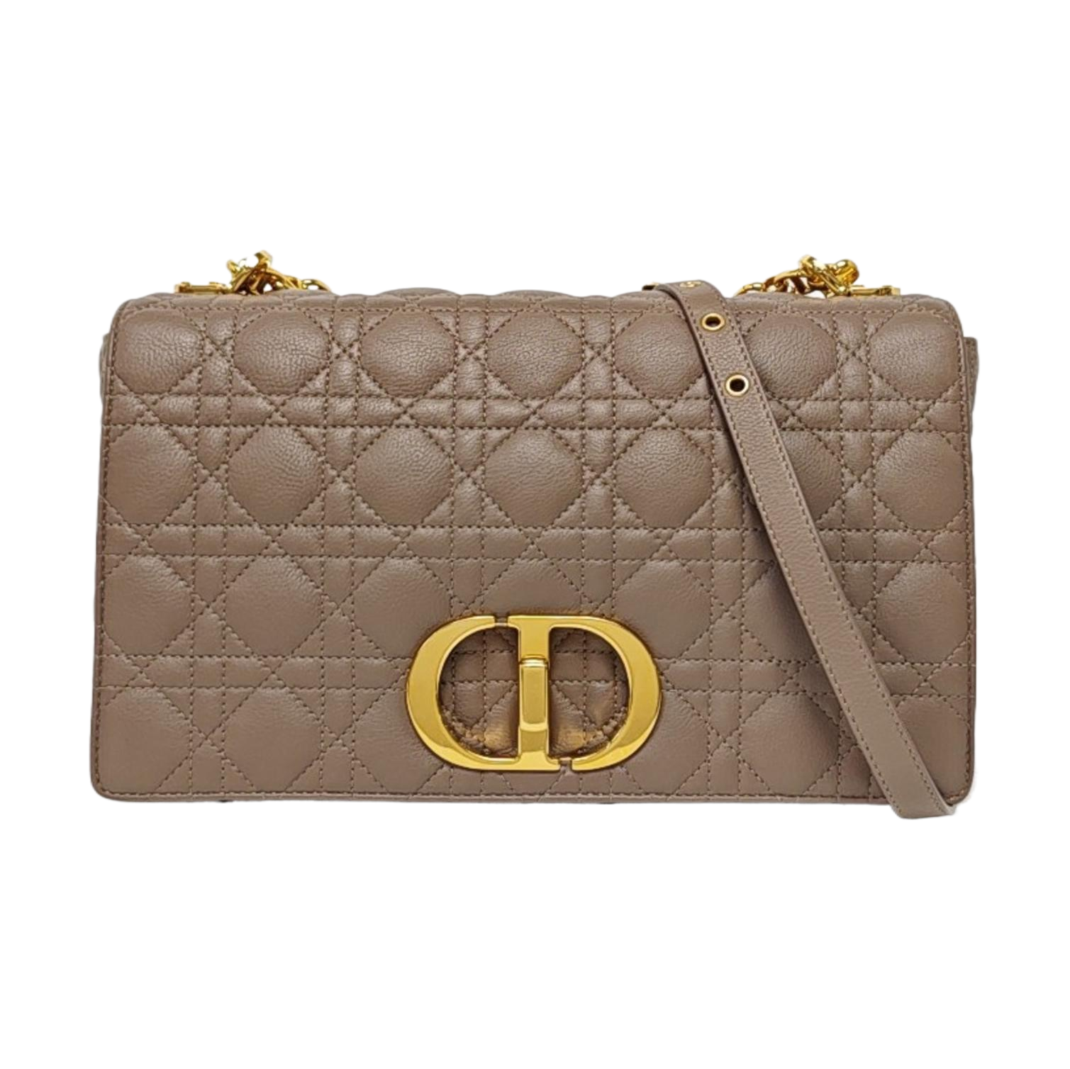 Dior Caro Large Cannage Calfskin Gray