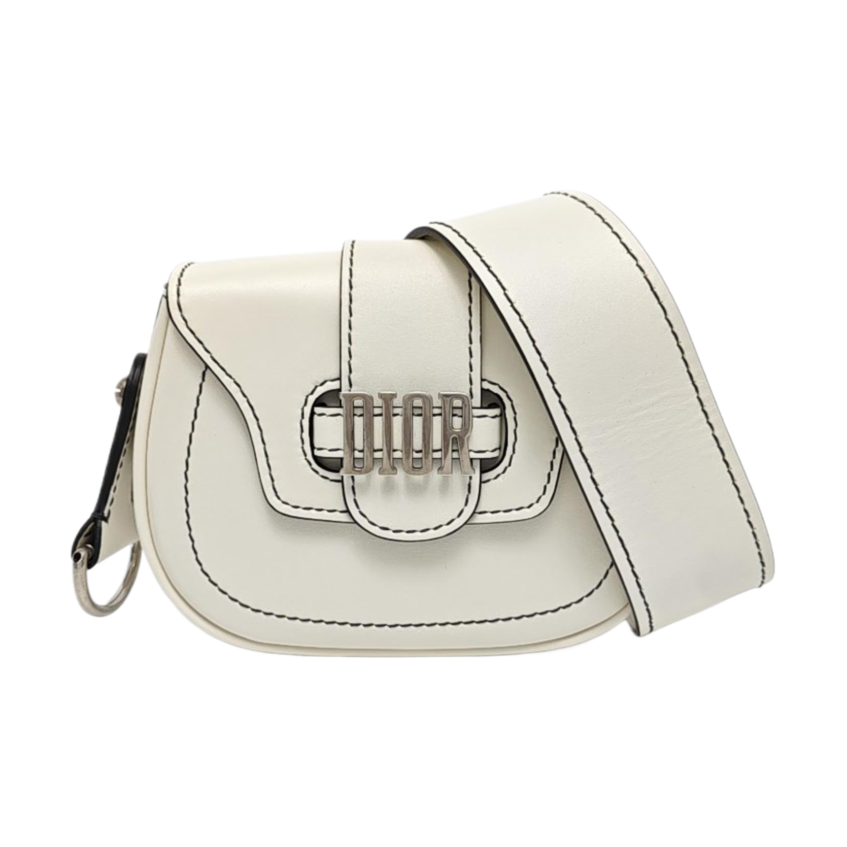 Calfskin Shoulder Bag White