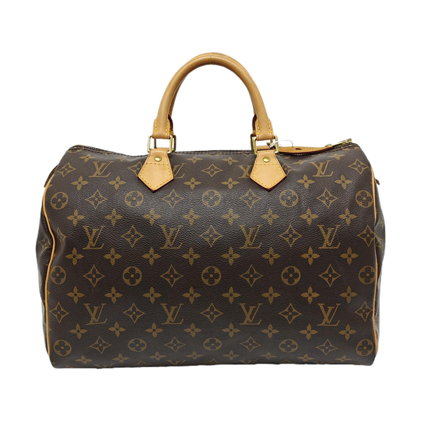 SPEEDY 35 Monogram Coated Canvas Brown