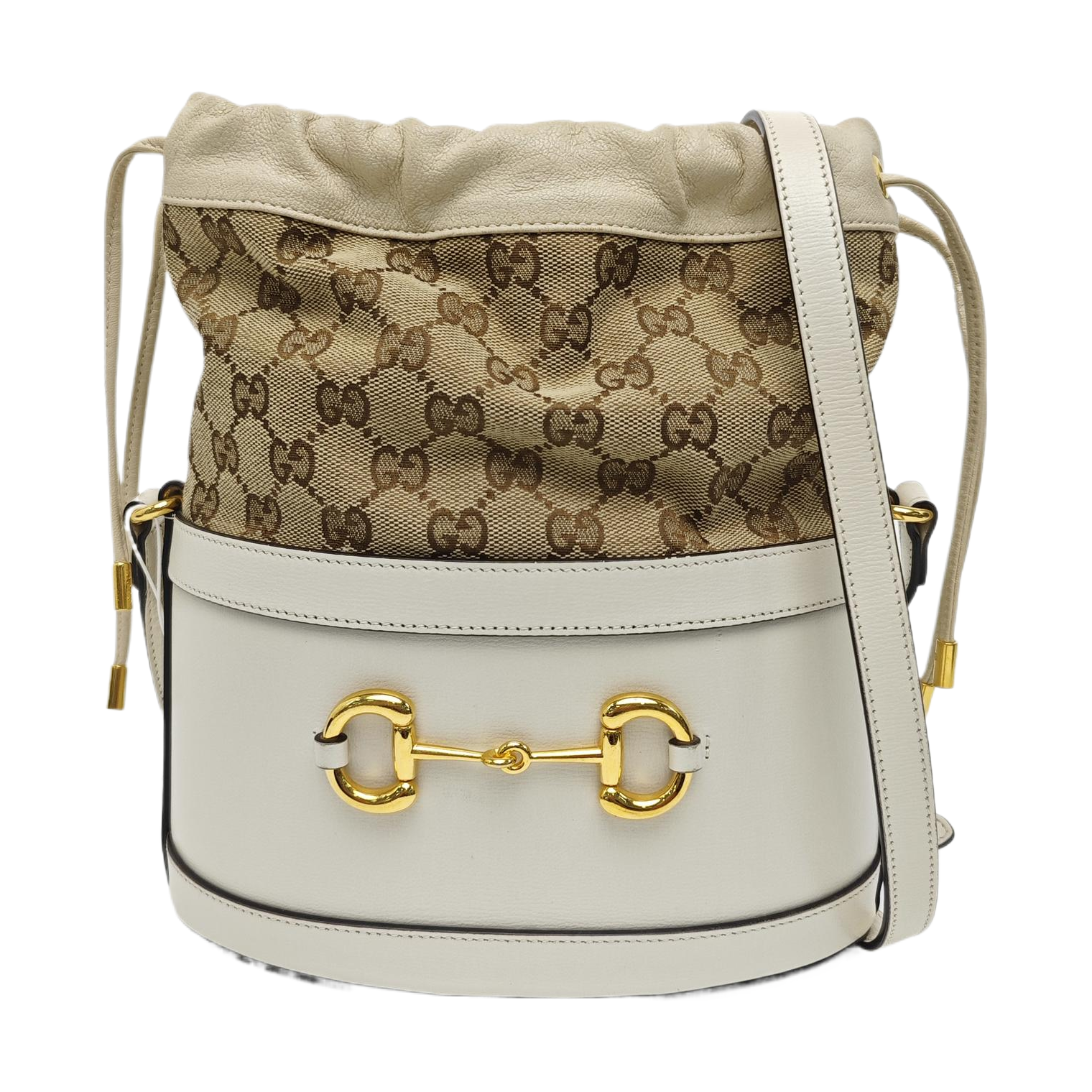 Horsebit 1955 Small Monogram Calfskin White