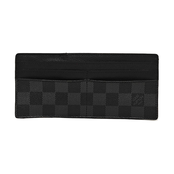DAMIER EBENE MM Damier Graphite Coated Canvas Gray Wallet