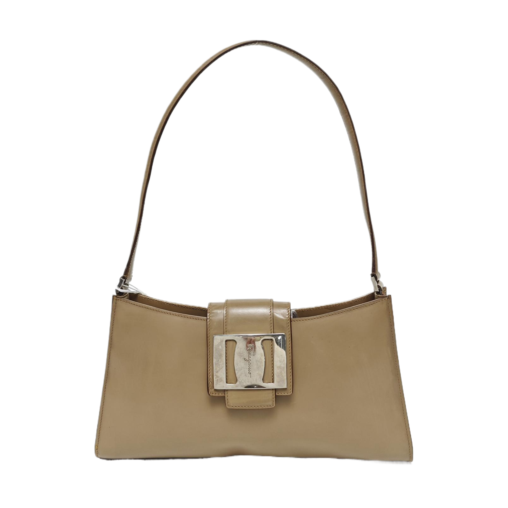 Calfskin Shoulder Bag Beige