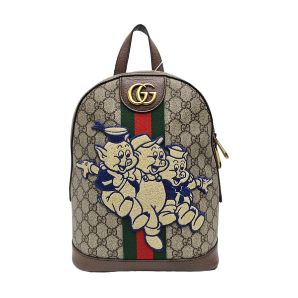 Disney X Gucci Small Monogram Coated Canvas Beige