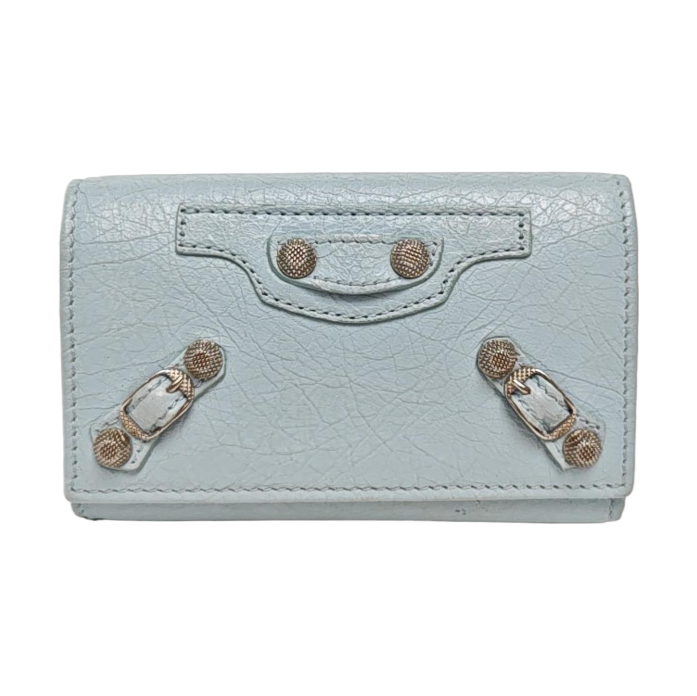 Classic City Lambskin Blue Key Pouch