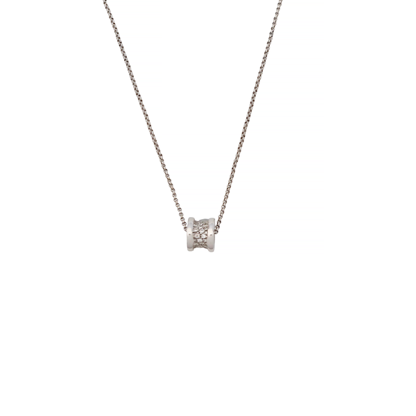 B.ZERO1 18k White Gold Silver Necklace
