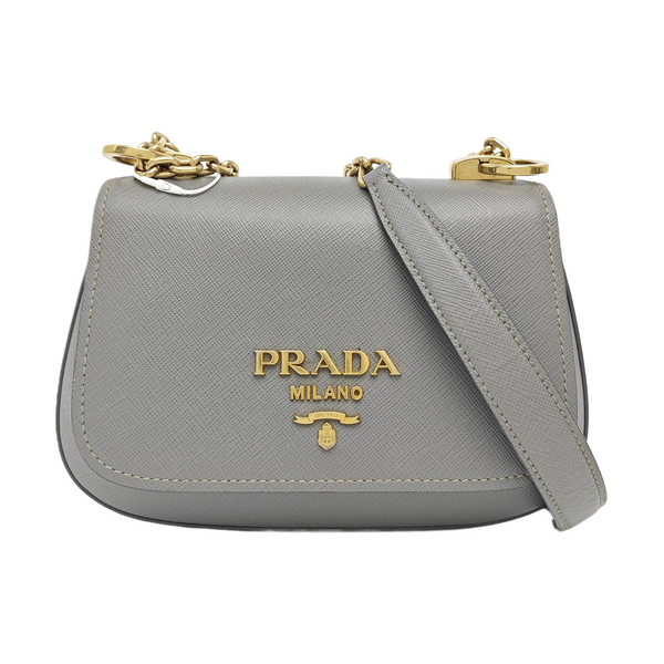 Calfskin Shoulder Bag Gray