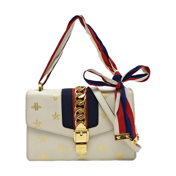 Calfskin Shoulder Bag Small White