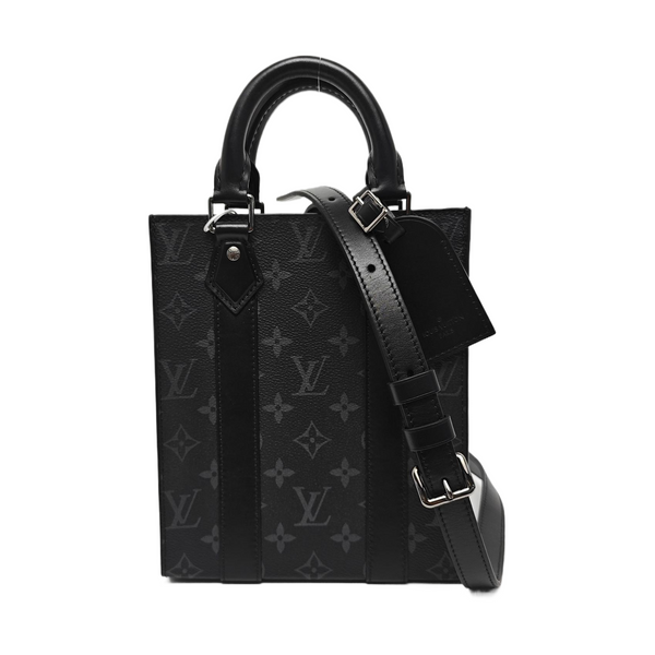 SAC PLAT Monogram Coated Canvas Black