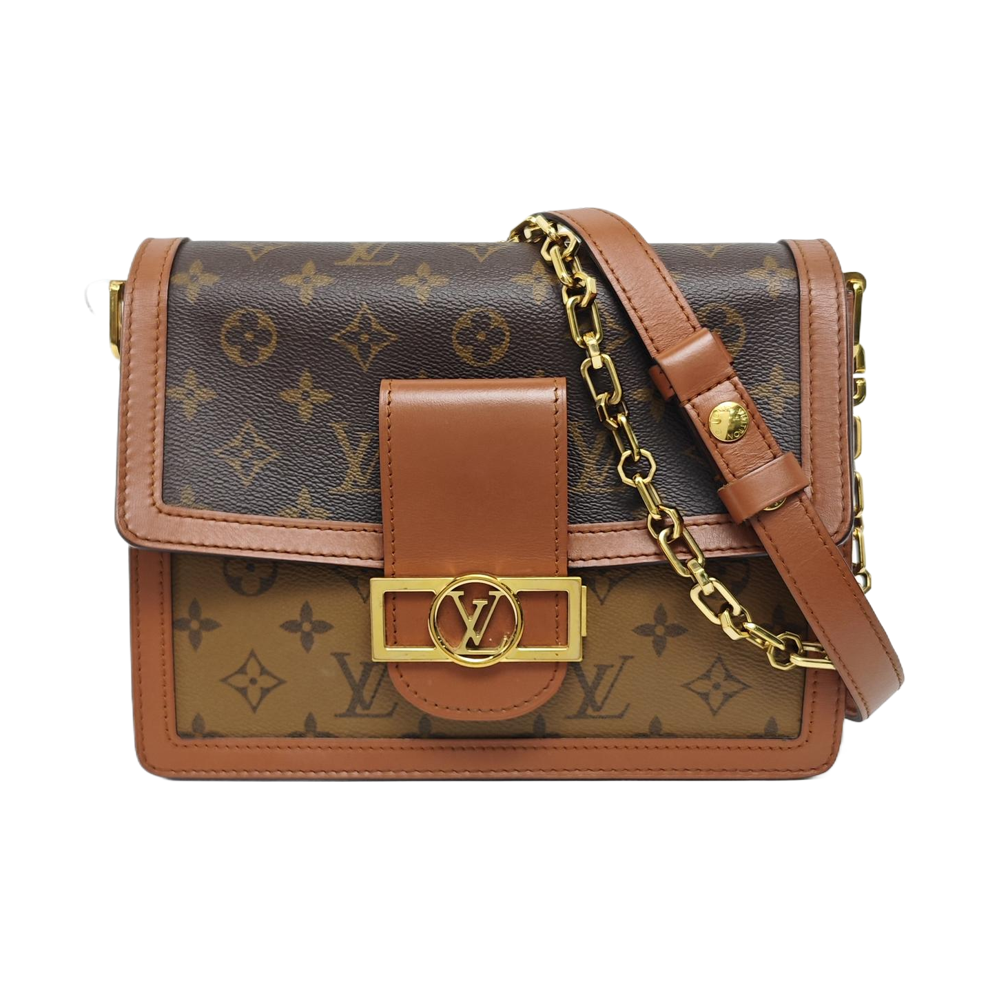 DAUPHINE MM Monogram Coated Canvas Brown