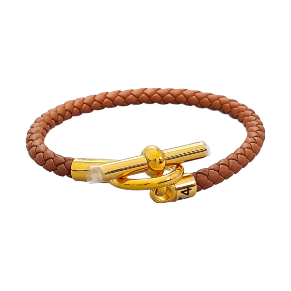 Glenan Leather Brown Bangle
