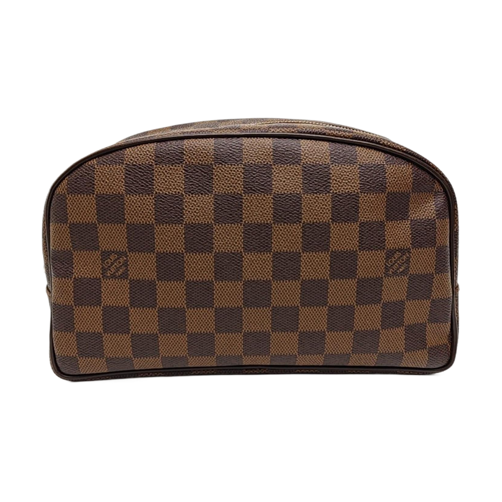 Damier Ebene Coated Canvas Clutch Brown