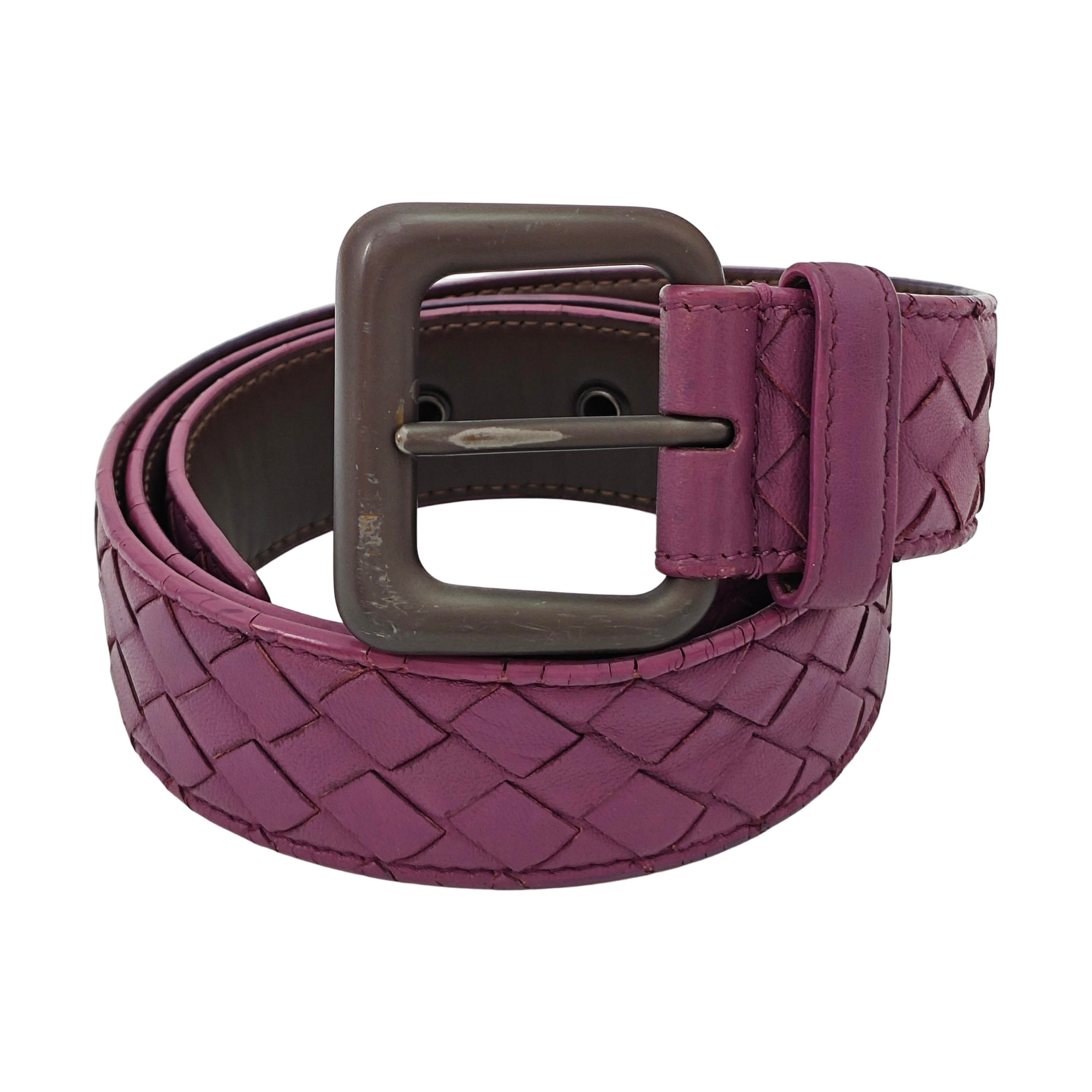 Leather Belt Purple