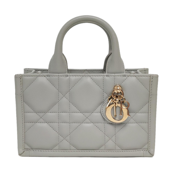 Book Tote Mini Cannage Calfskin Green