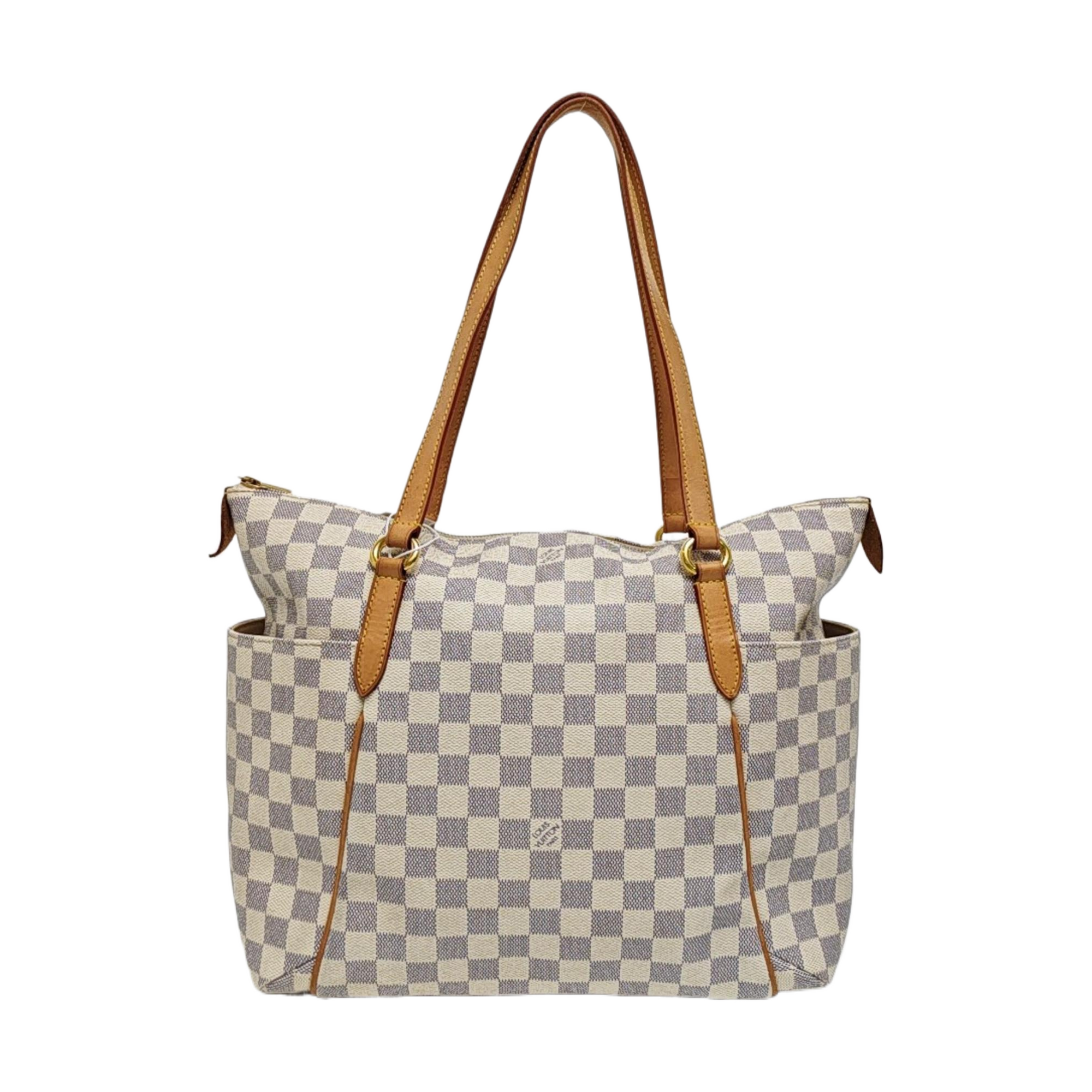 TOTALLY MM Damier Azur Coated Canvas White