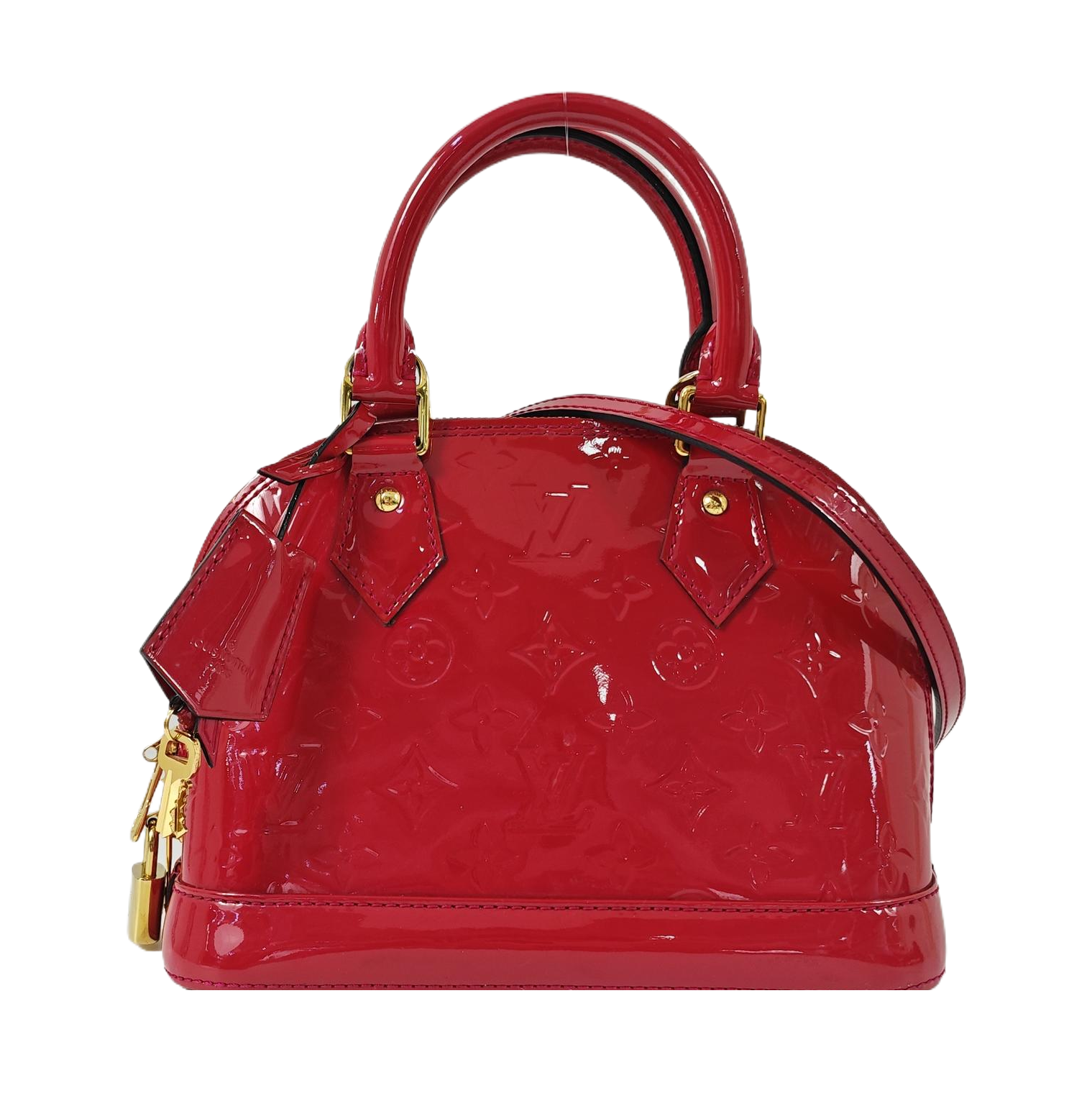 ALMA BB Monogram Patent Leather Red