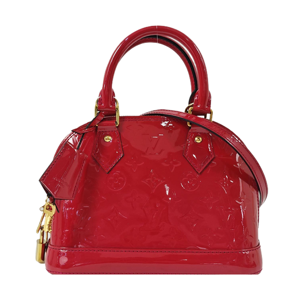 ALMA BB Monogram Patent Leather Red