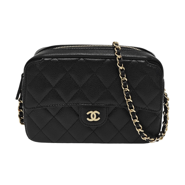 Quilted Grained Calfskin Black