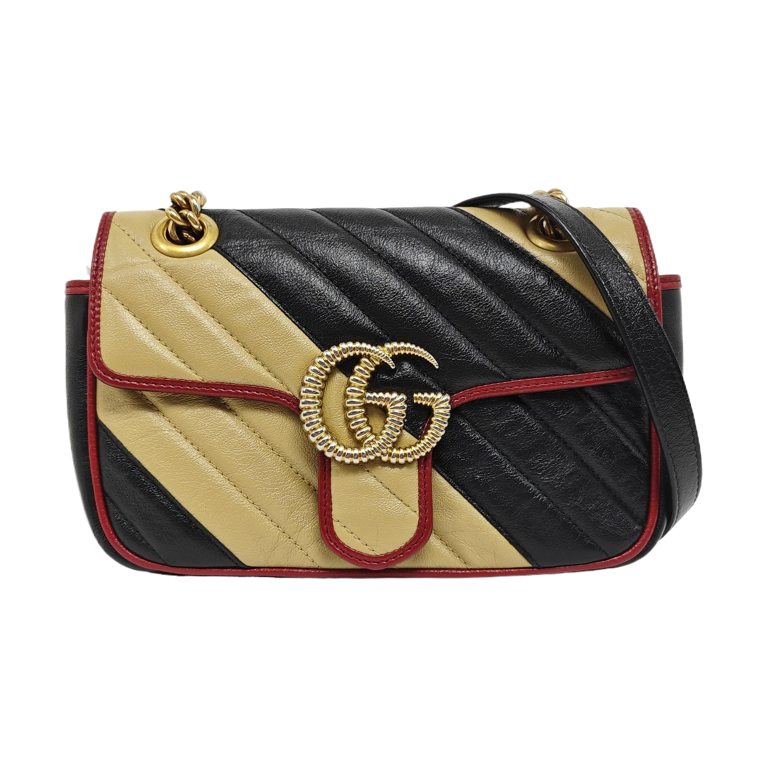 GG Marmont Small Quilted Calfskin Multicolor
