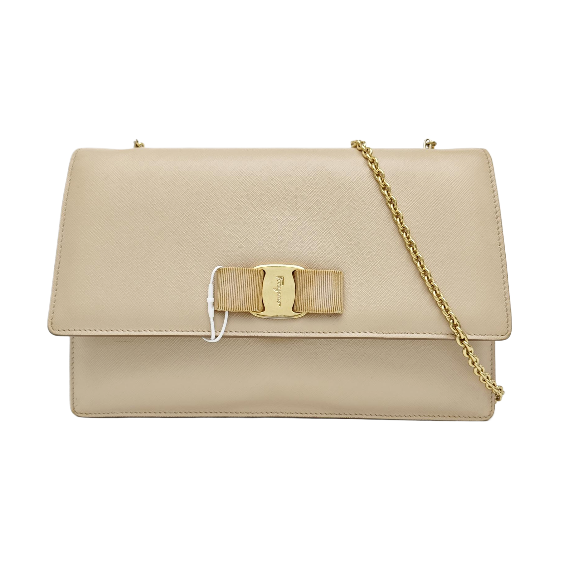 Calfskin Shoulder Bag Beige