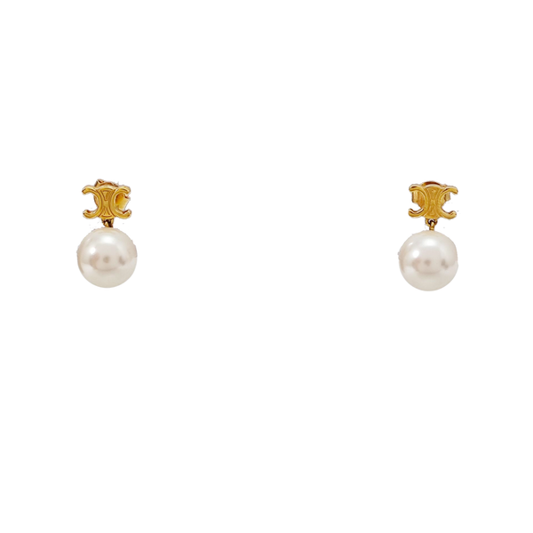 Metal Gold Stud Earrings