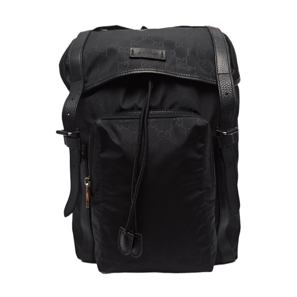 Monogram Nylon Backpack Medium Black