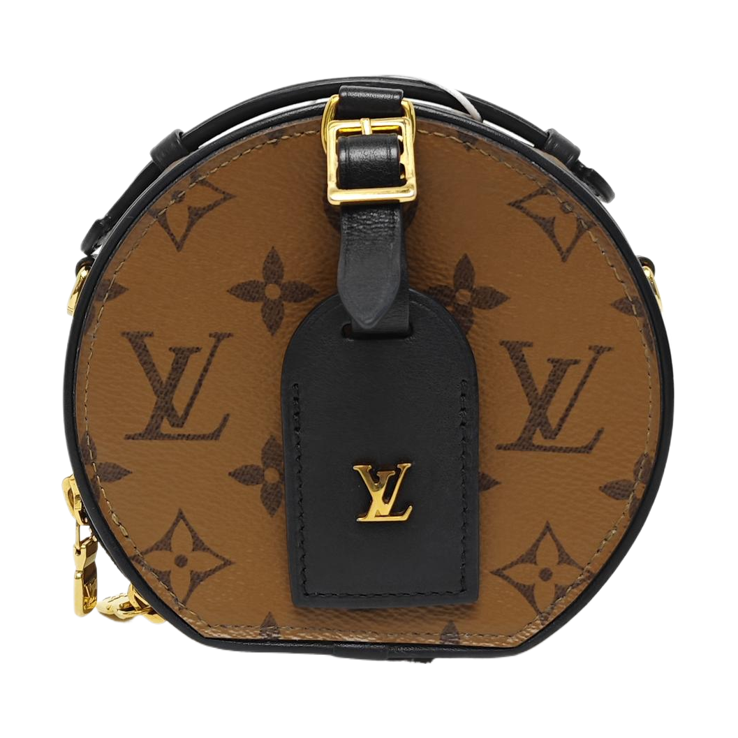 BOITE CHAPEAU Mini Monogram Coated Canvas Brown