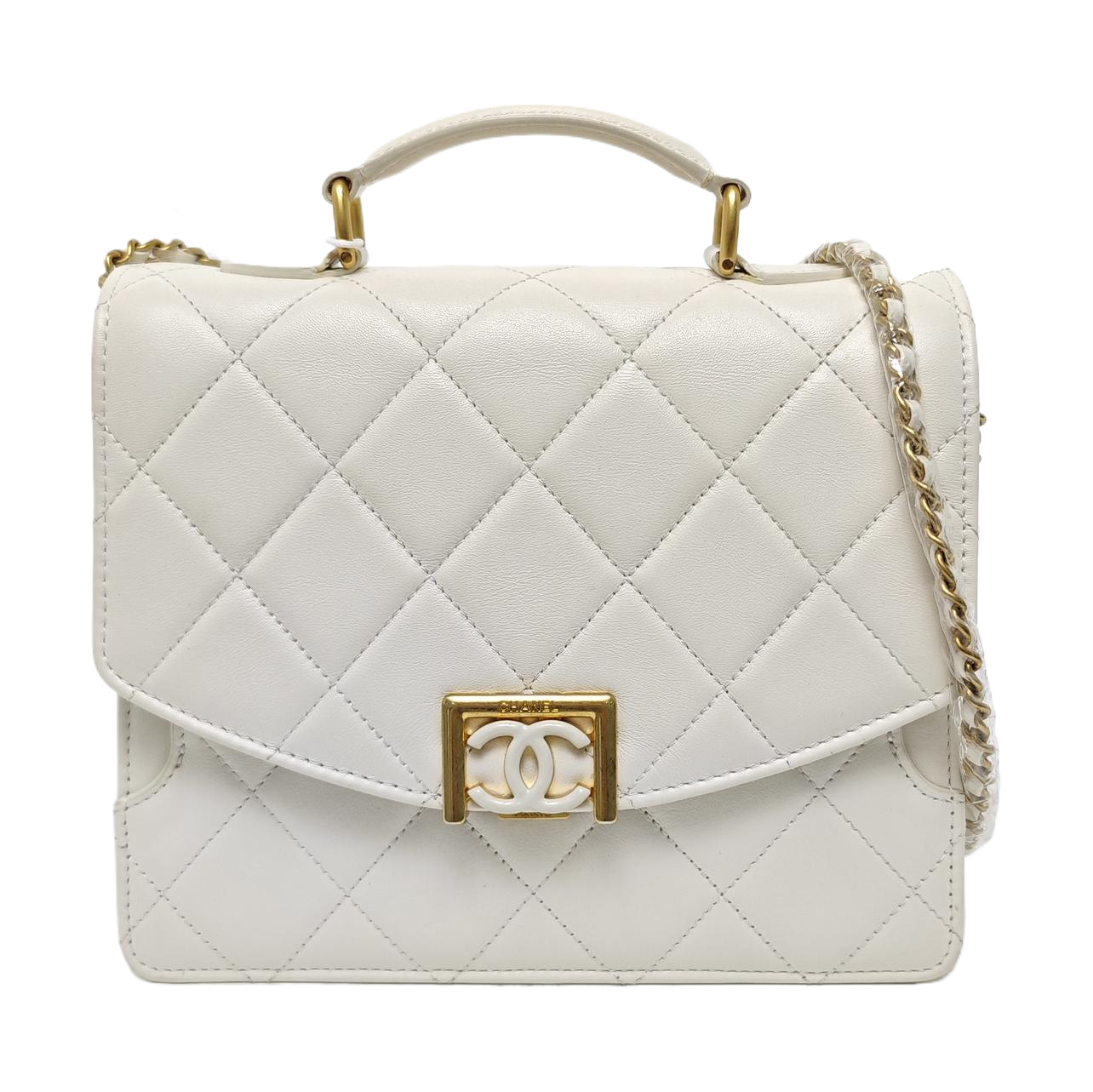 Quilted Calfskin White