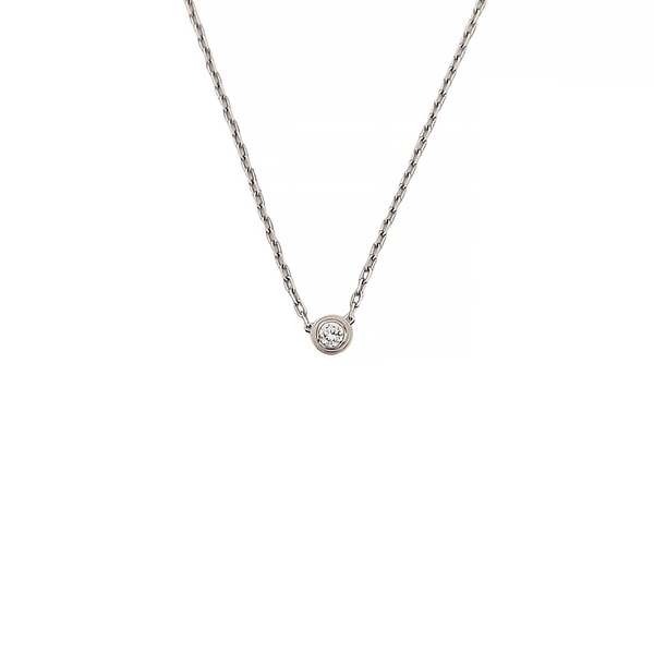 CARTIER D'AMOUR 18k White Gold Silver Necklace