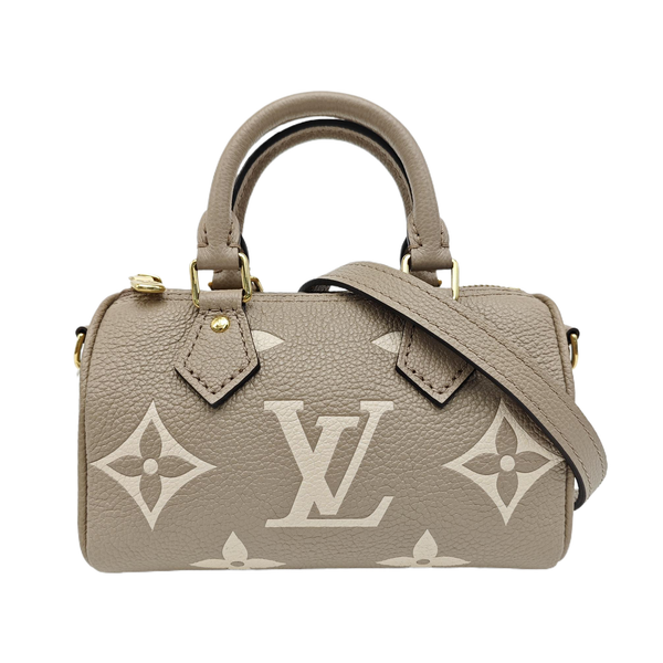SPEEDY Nano Monogram Calfskin Gray