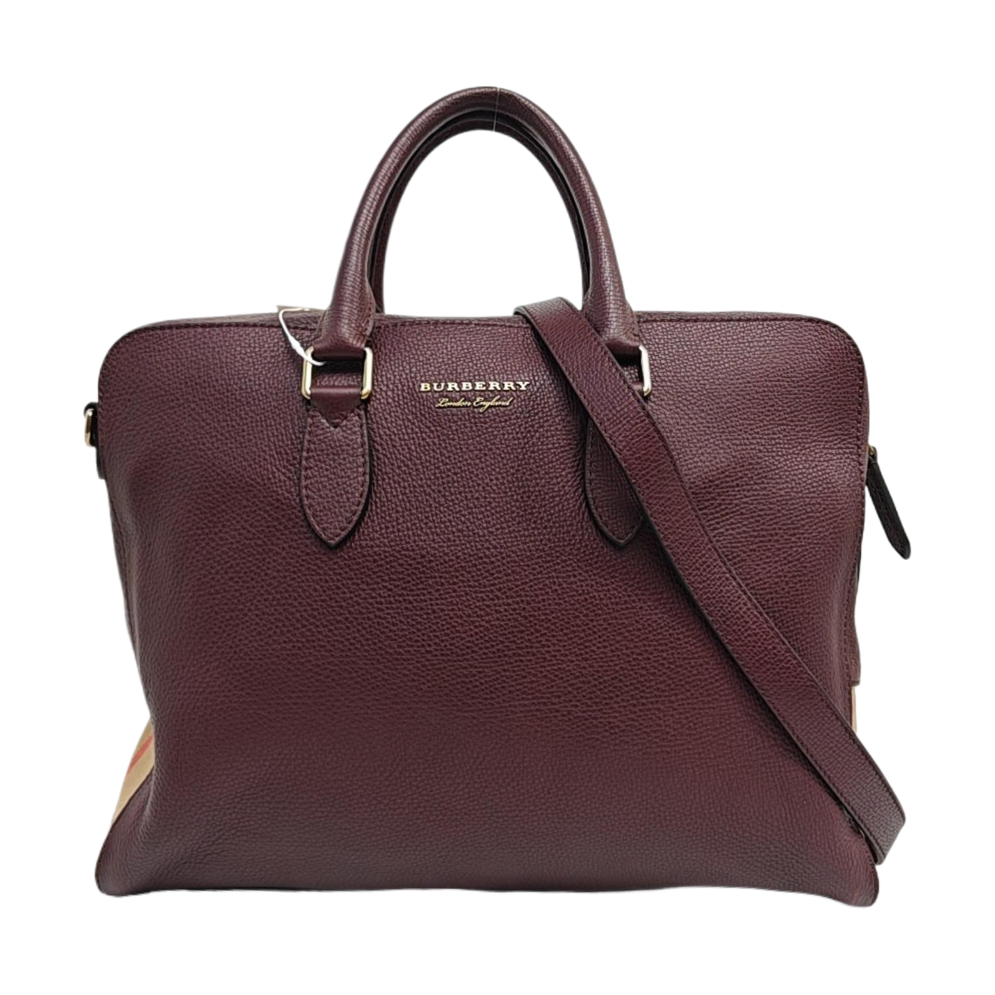 Calfskin Top Handle Bag Purple
