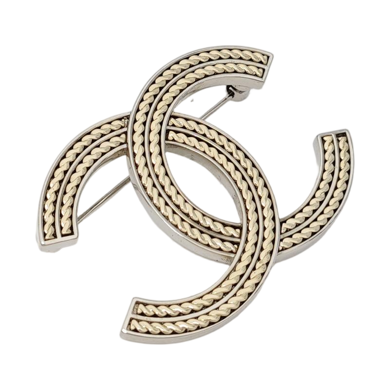 Metal Beige Brooch