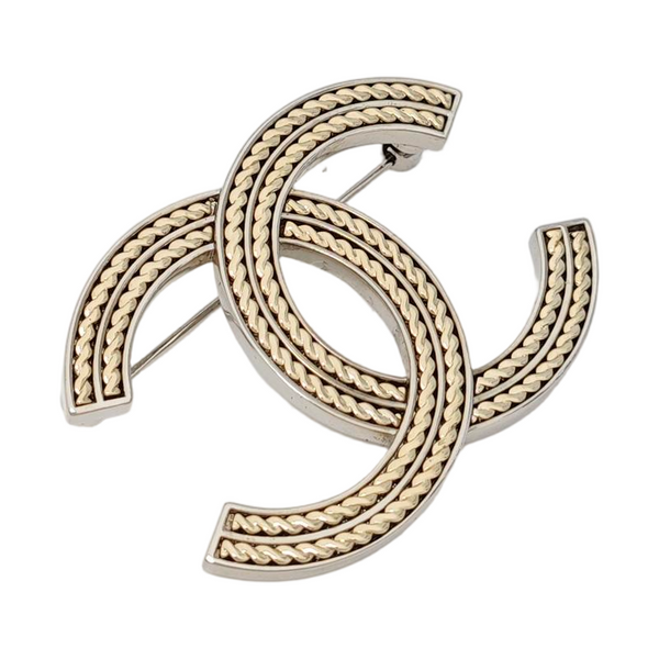Metal Beige Brooch