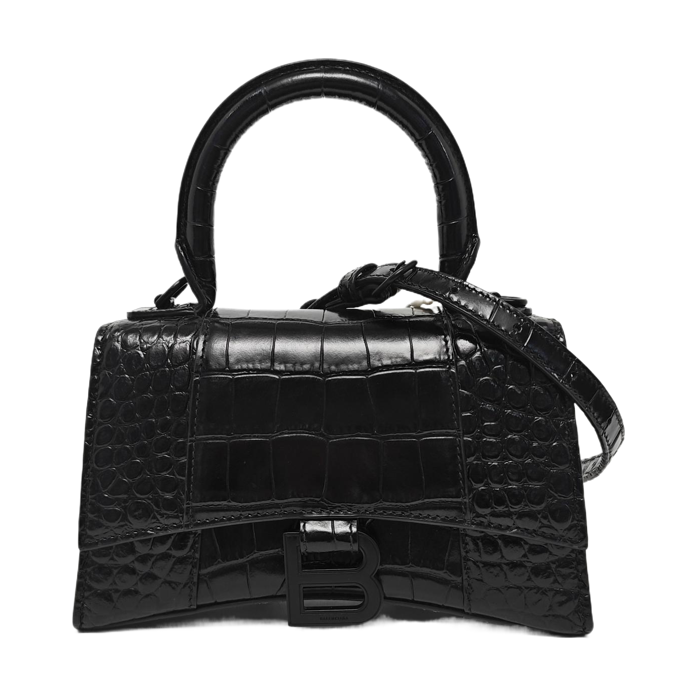 Hourglass Small Calfskin Black