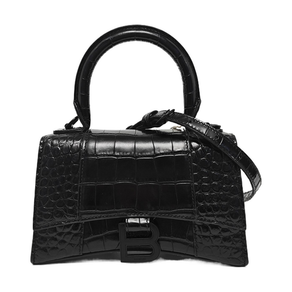 Hourglass Small Calfskin Black