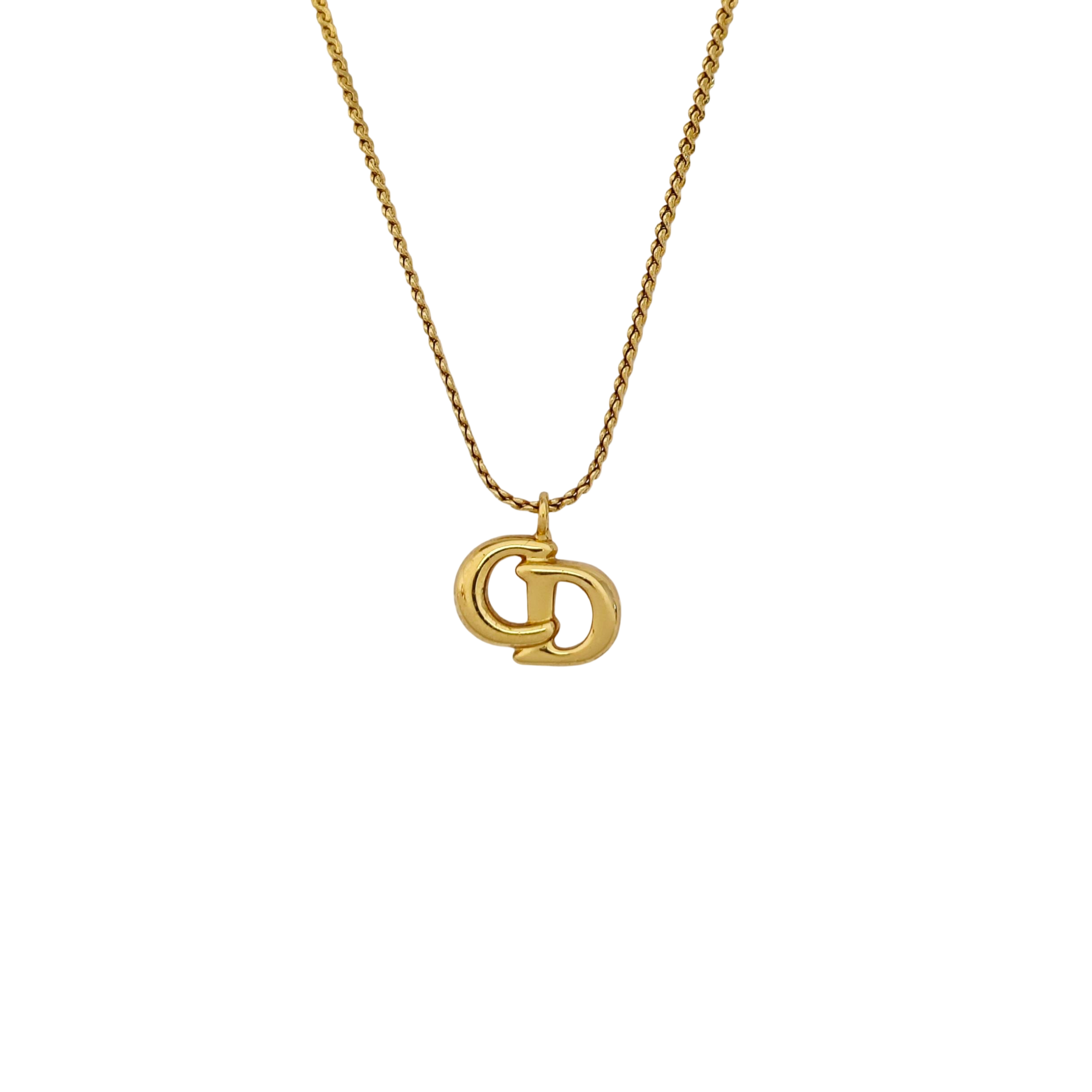 Petit CD Metal Gold Necklace