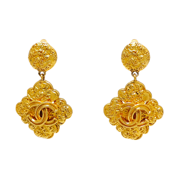 Metal Gold Clip On Earrings