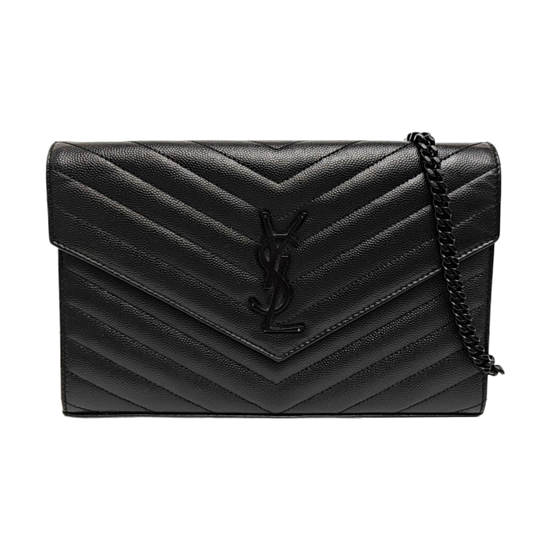 MONOGRAM Medium Chevron Calfskin Black