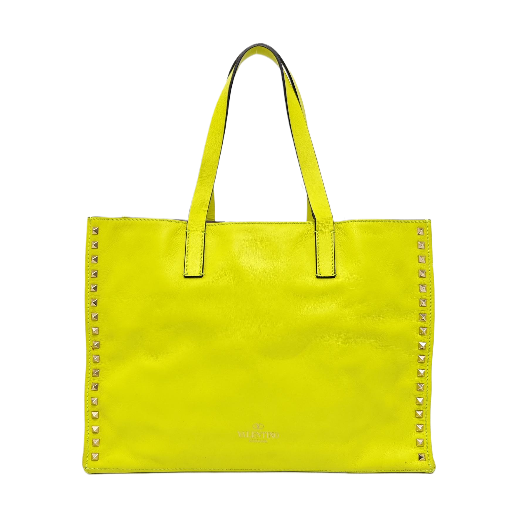 Rockstud Calfskin Yellow