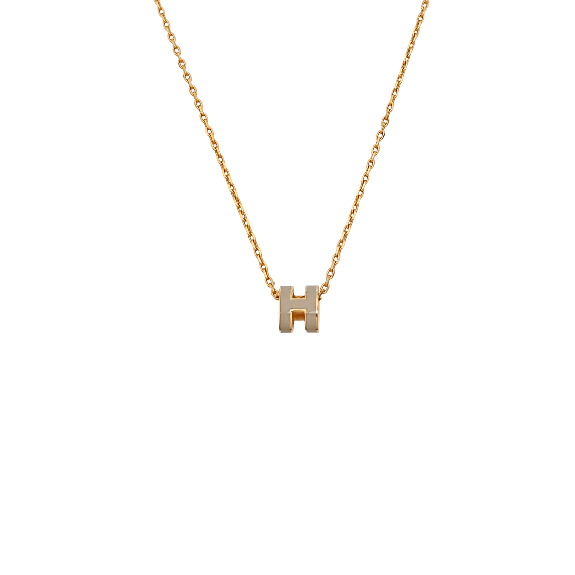 Pop H Metal Rose Gold Necklace